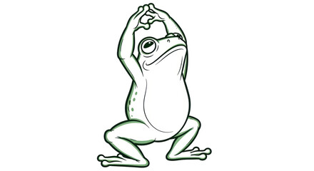 Isolated Yoga Frog