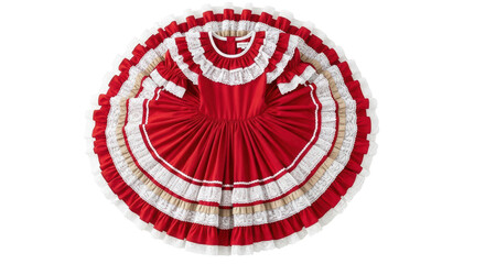 Obraz premium Isolated Red Mexican Dress