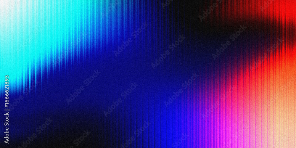 Poster a vibrant abstract background with a spectrum of colors, featuring vertical lines and a grainy textu