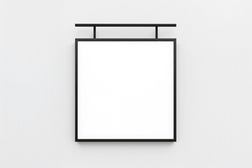 Empty square outdoor sign in contemporary design with space for text