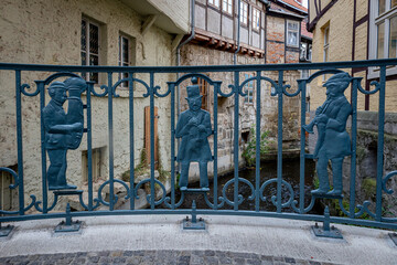 Bridge in Quedlinburg, a German town located north of the Harz mountains in the Harz district. The town's historic center is a World Heritage Site.
