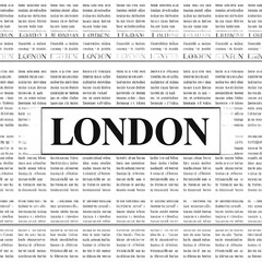 Newspaper graphic with word LONDON