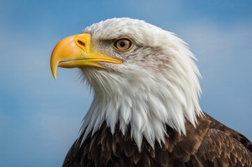 Obraz premium Sky Background Featuring a Bald Eagle