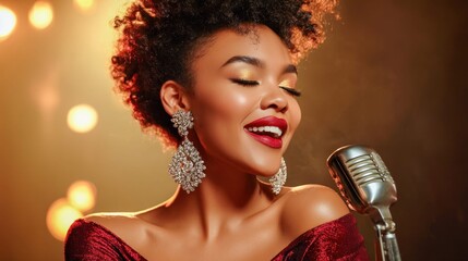 Beautiful Black Woman Wearing