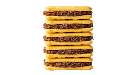 Isolated Biscuit Stack on White Background