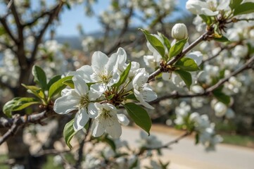 Obraz premium Flowering bottle tree in full bloom