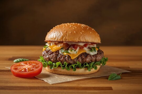 Ultimate Brazilian-style burger with all the toppings
