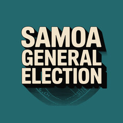 Samoa General Election Graphic with Polynesian Motif