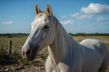 Obraz premium Adult Camargue Horse Close-Up