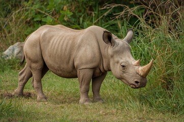 Naklejka premium White Rhinoceros