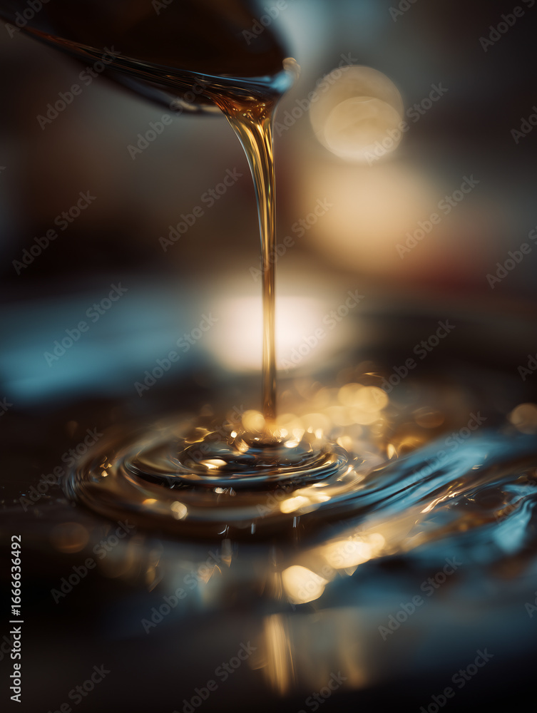 Aufkleber pouring paint creates mesmerizing patterns in a tranquil setting during an artistic session