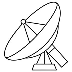 Satellite Dish Vector Icon Design