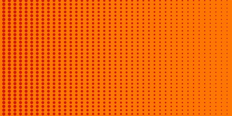 Dots halftone orange color pattern gradient texture with technology digital background. Dots pop art comics with summer background.