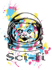 Futuristic Sci-Fi Logo Design &ndash; Modern Abstract Emblem in Vector EPS.