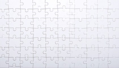 Uncompleted White Jigsaw Puzzle Pieces