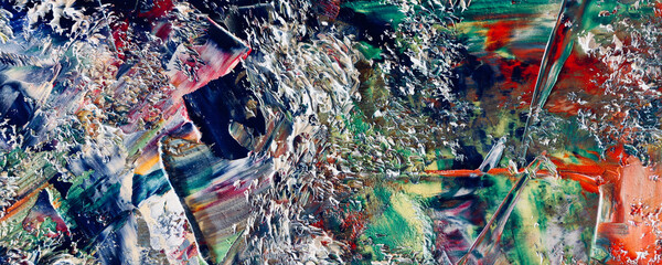 Abstract art background . Hand painting artwork on canvas .