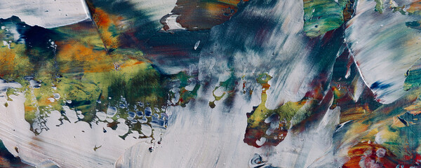 Naklejka premium Abstract art background . Hand painting artwork on canvas .