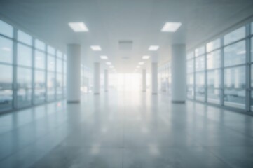 Faint corridor with structural backdrop