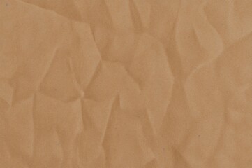 Obraz premium Background texture of wrinkled brown paper