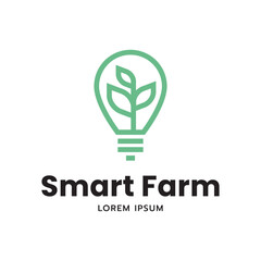 Innovative Farming Logo Concept with Leaf Shape