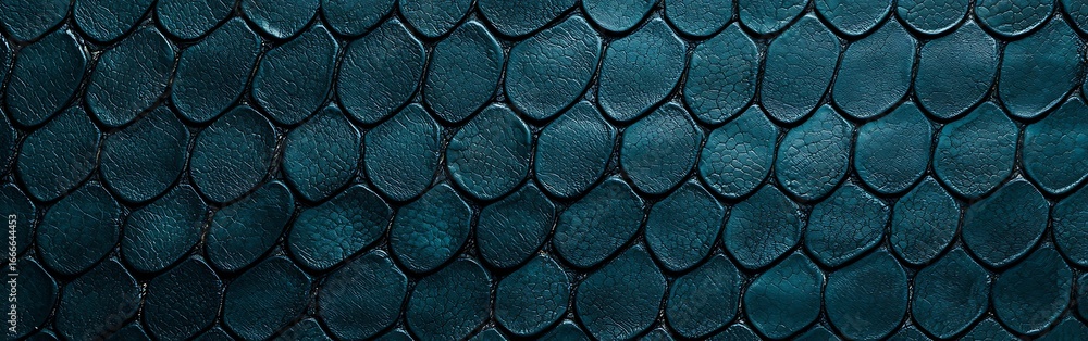 Poster a close-up view of textured scales in a dark blue hue, showcasing a unique and intricate pattern.