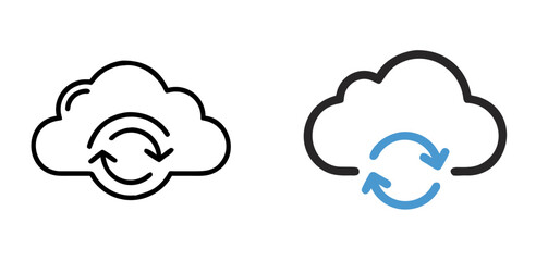 Cloud Sync Icon Design for Data Synchronization, Backup, and Cloud Services