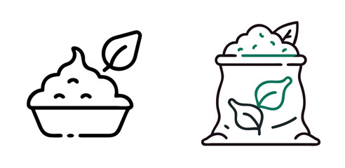 Compost Icon Design for Gardening, Sustainability, and Eco-Friendly Practices