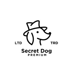 secret dog line logo design