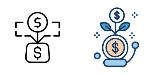 Investment Icon Design for Finance, Business, and Wealth Management