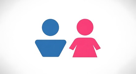 Simple male and female icons