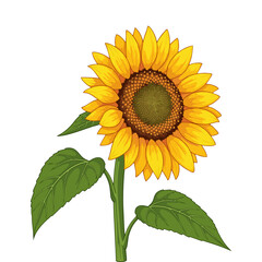 Obraz premium sunflower on white background