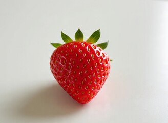Bright red strawberries with a fresh texture, suitable for healthy food concepts, sweet fruit, and desserts.
