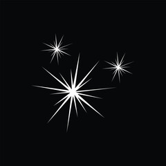 Fototapeta premium sparkle icon on black background