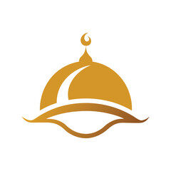 Elegant Tray and Dome Logo with Gold Accents Vector Design