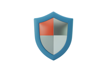 Digital shield icon represents security and protection transparent background Png