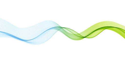 Abstract transparent waved lines for brochure, website, flyer design. Blue smoke wave.
