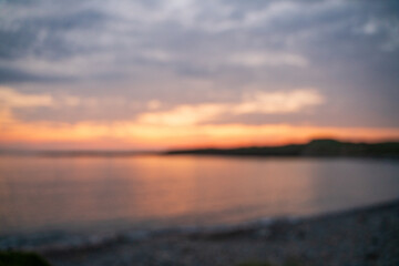 Streedagh Beach sunset with Atlantic ocean horizon