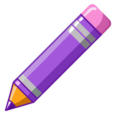 Glossy lavender crayon vector illustration with shine