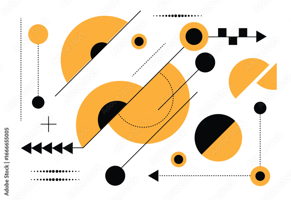 Poster abstract modern geometry background line art shapes. graphic design and creativity elements and reso