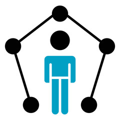 Skill Glyph Blue Icon