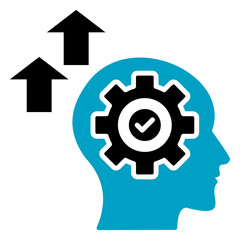 Obraz premium Mindset Glyph Blue Icon