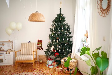 christmas tree with christmas decorations