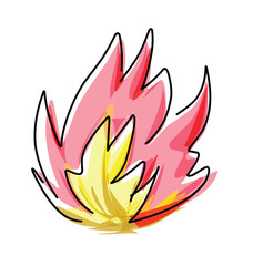 fire illustration drawing design.