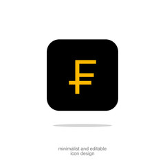Fototapeta premium Swiss franc currency symbol isolated on transparent background