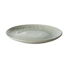 Elegant embossed ceramic plate decorative tableware