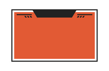 Futuristic frame for video media player interface. Pop up window interface. Online stream futuristic technology style.