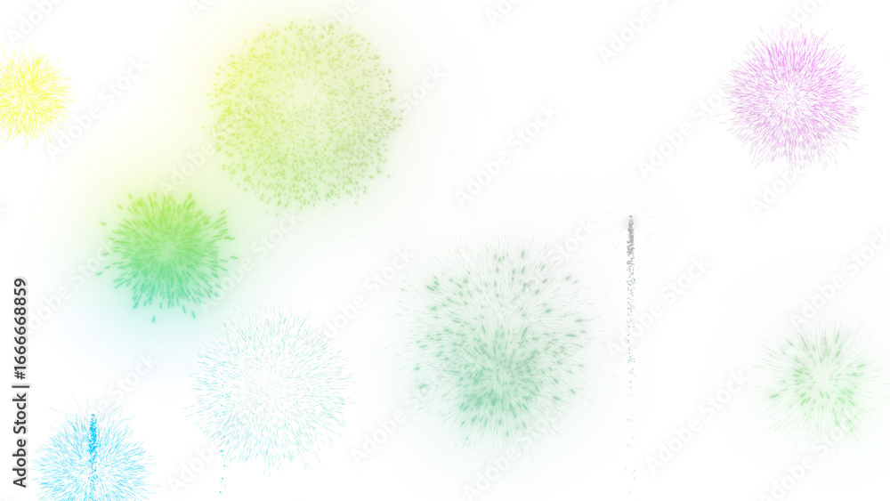 Fototapete abstract digital art composition featuring vibrant, pastel-colored gradient shapes with a pixelated 