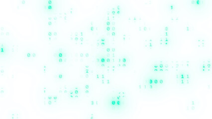 Abstract futuristic background with flowing liquid topographic layers and digital binary code. Cyber data visualization concept, tech network illustration on a transparent background.