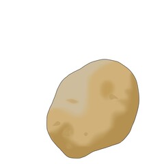 ゴロっとしたジャガイモのイラスト