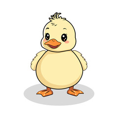 Cute duckling line art vector for t shirt design.